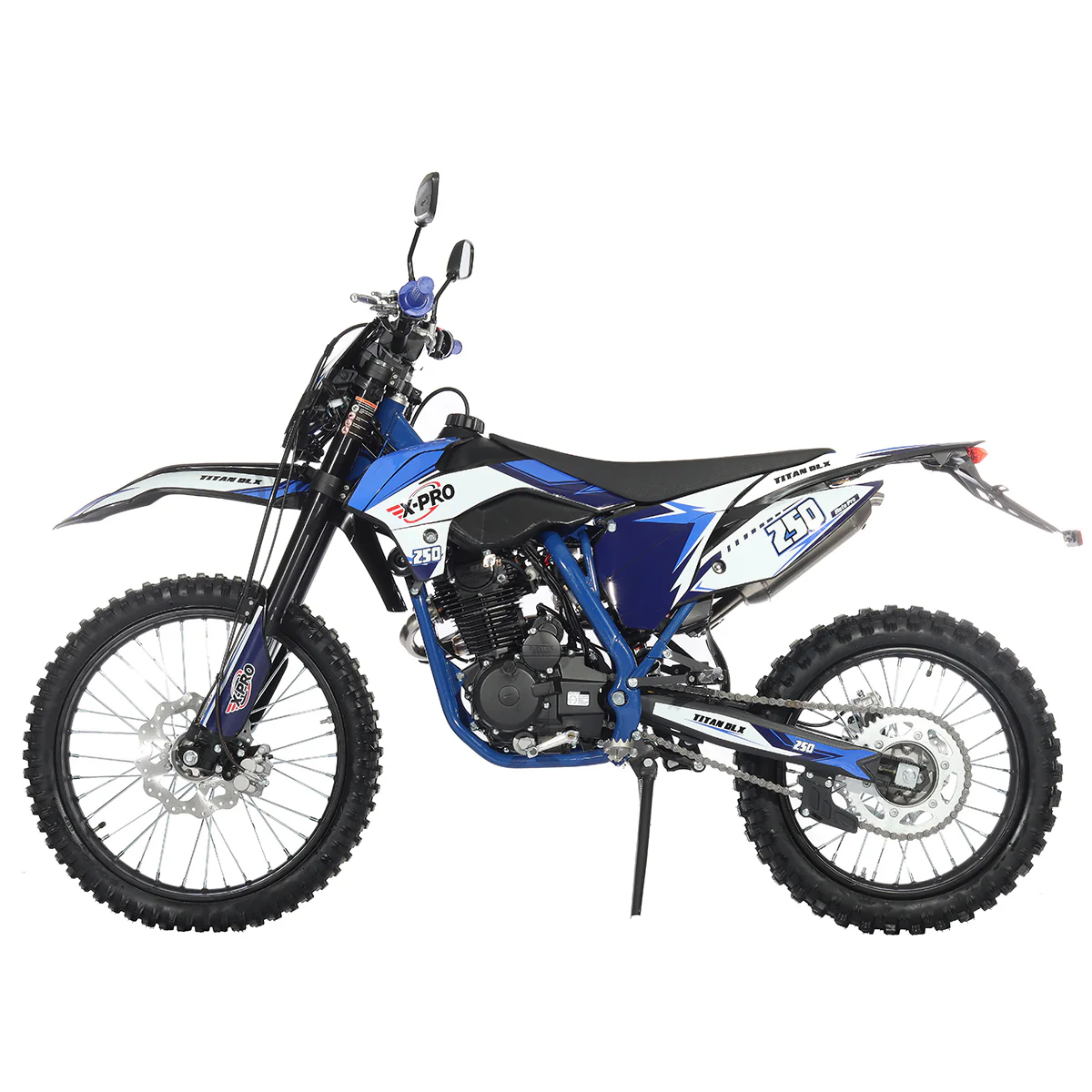 Free Shipping! X-PRO Titan 250 DLX 250cc Dirt Bike with All Lights and 5-Speed Manual Transmission,  Electric/Kick Start! Big 21in/18in Wheels! Zongshen Brand Engine! - Image 10