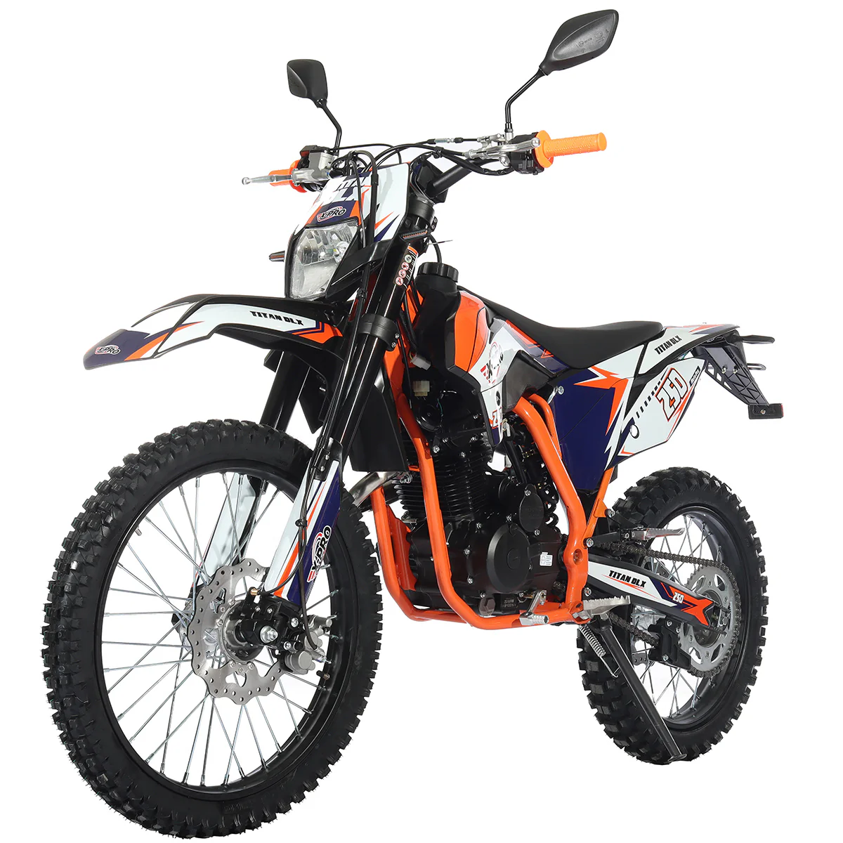 Free Shipping! X-PRO Titan 250 DLX 250cc Dirt Bike with All Lights and 5-Speed Manual Transmission,  Electric/Kick Start! Big 21in/18in Wheels! Zongshen Brand Engine! - Image 11