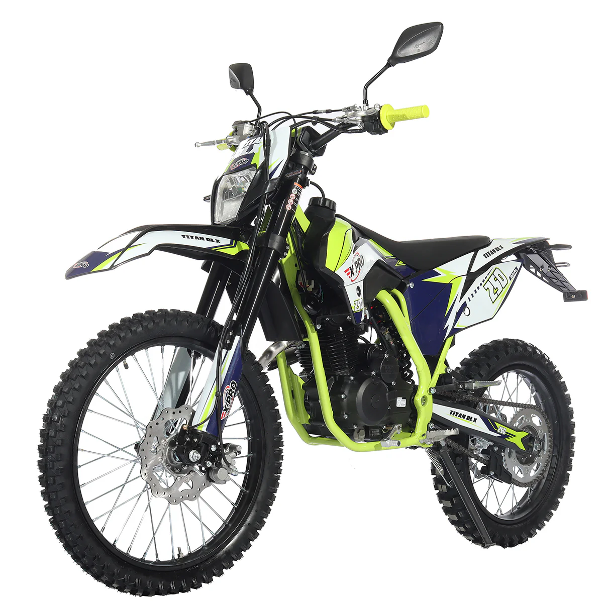 Free Shipping! X-PRO Titan 250 DLX 250cc Dirt Bike with All Lights and 5-Speed Manual Transmission,  Electric/Kick Start! Big 21in/18in Wheels! Zongshen Brand Engine! - Image 16