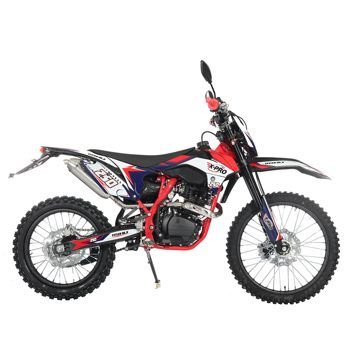 Free Shipping! X-PRO Titan 250 DLX 250cc Dirt Bike with All Lights and 5-Speed Manual Transmission,  Electric/Kick Start! Big 21in/18in Wheels! Zongshen Brand Engine! - Image 24