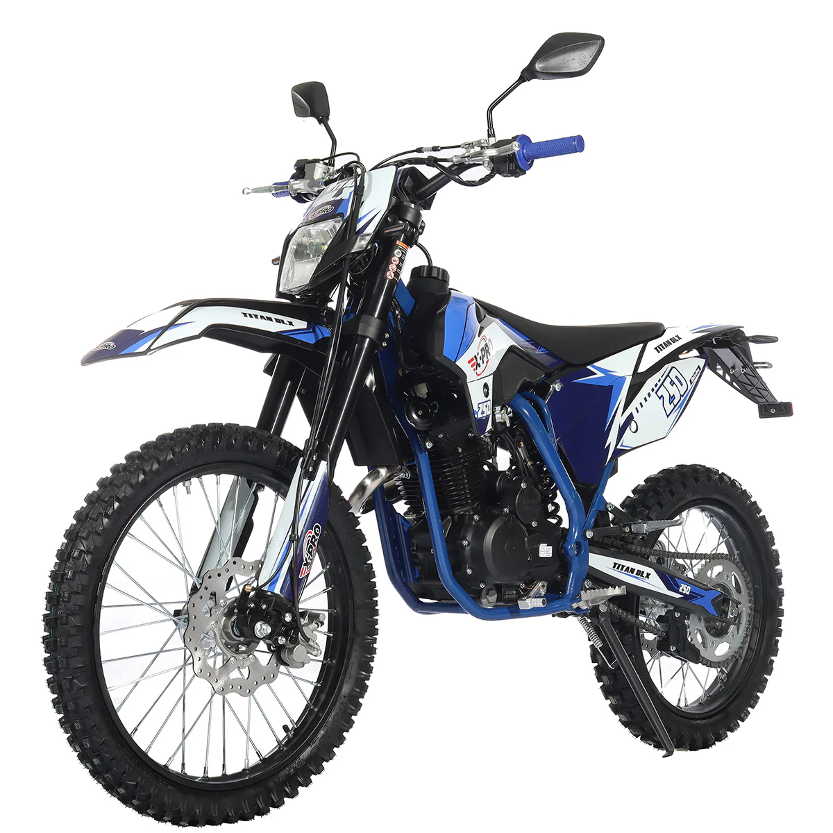 Free Shipping! X-PRO Titan 250 DLX 250cc Dirt Bike with All Lights and 5-Speed Manual Transmission,  Electric/Kick Start! Big 21in/18in Wheels! Zongshen Brand Engine! - Image 6