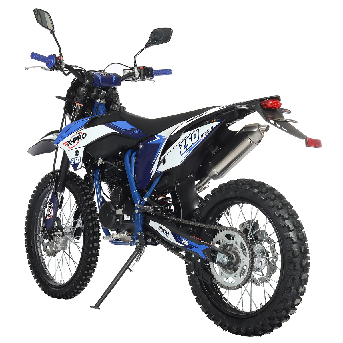 Free Shipping! X-PRO Titan 250 DLX 250cc Dirt Bike with All Lights and 5-Speed Manual Transmission,  Electric/Kick Start! Big 21in/18in Wheels! Zongshen Brand Engine! - Image 9